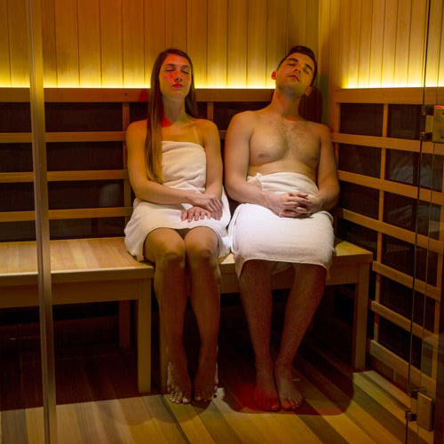 Household Indoor Wet Sauna Canadian Red Cedar Steam And Infrared Sauna