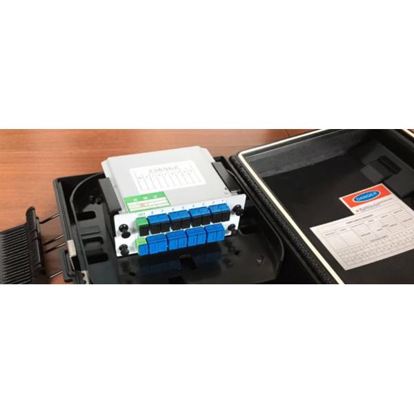 Black ABS Fiber Optic Termination Box 16 core with 16pcs SC Simplex adapter