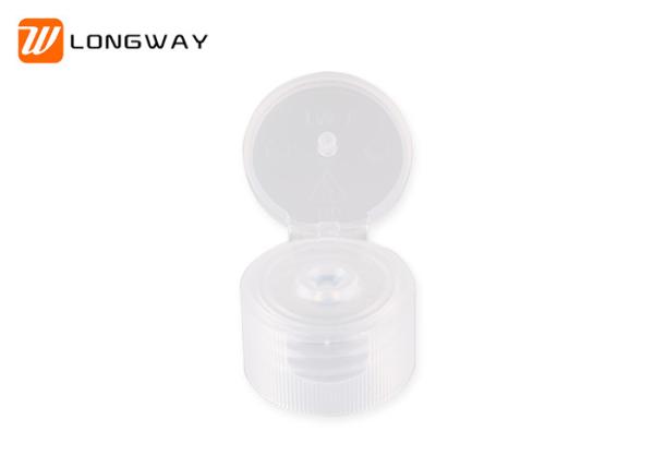 White Plastic Flip Top Caps , Flip Top Lids For Bottles Customized Logo Printing