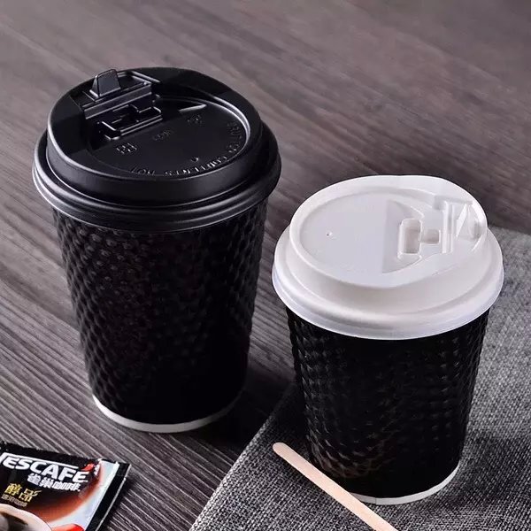 Ripple Disposable Cups For Hot Drinks , Eco Friendly Disposable Coffee Cups 12oz