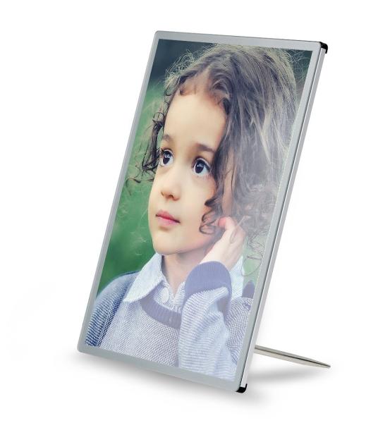 Super Slim Frameless Wall Mounted LED Light Box Show Poster At Desktop
