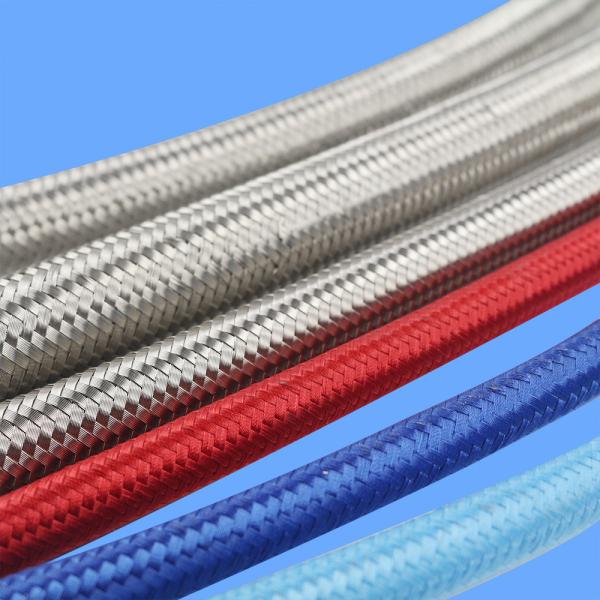 Red PTFE Corrugated Pipe for High Temperature Electric Industry -65- 260 ptfe tubing high Temperatur