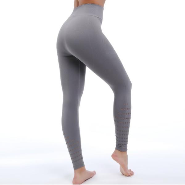 Pantalon de yoga ventilé avec panneaux en mesh, conception rafraîchissante, haute flexibilité