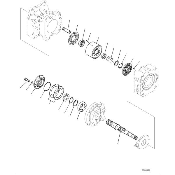 Части экскаватора Komatsu 708-2L-00681 708-2L-00680 PC1250-8 Гидравлический насос