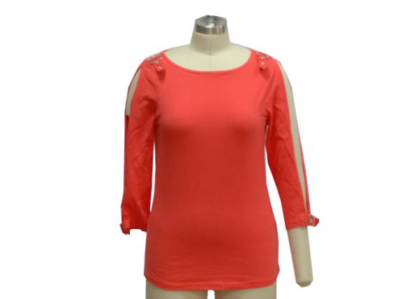 High End Ladies Ribbed T Shirt , Trendy Summer Casual Outfits For 50 Year Old Woman