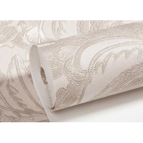 Embossed Vinyl Waterproof Country Style Wallpaper for TV Background , Sofa Backdrop