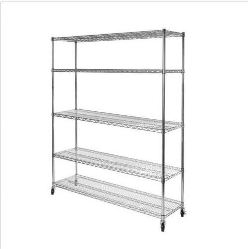 Mobile Commercial Grade Steel Wire Shelving For Outdoor Products 54 W X 14 D
