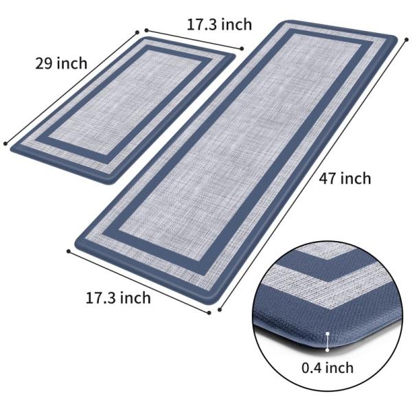 Waterproof Cushioned Kitchen Carpet Mat PVC Soft Non Slip Rugs for House Sink Office