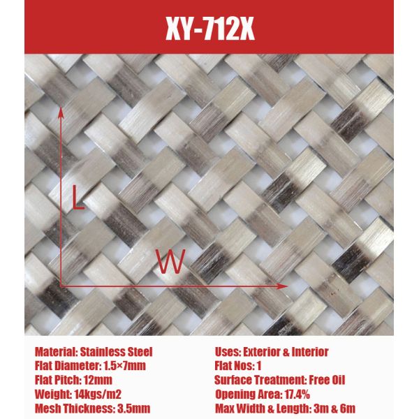 Good Flexibility Stainless Steel Architectural Mesh with 2.5mm X 4 Cable Diameter