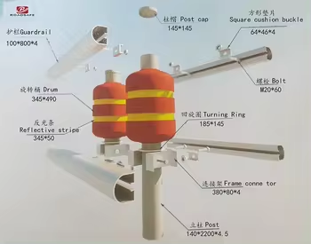 Philippines Hot Sales Traffic Safety EVA Roller Guardrail Highway Anti-Crash Barrier