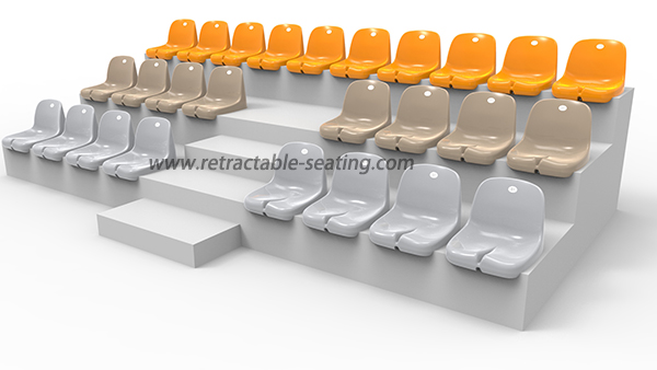 Steel Bucket Sports Stadium Seats Chair Polymer BS5852 FR Standards For Arenas