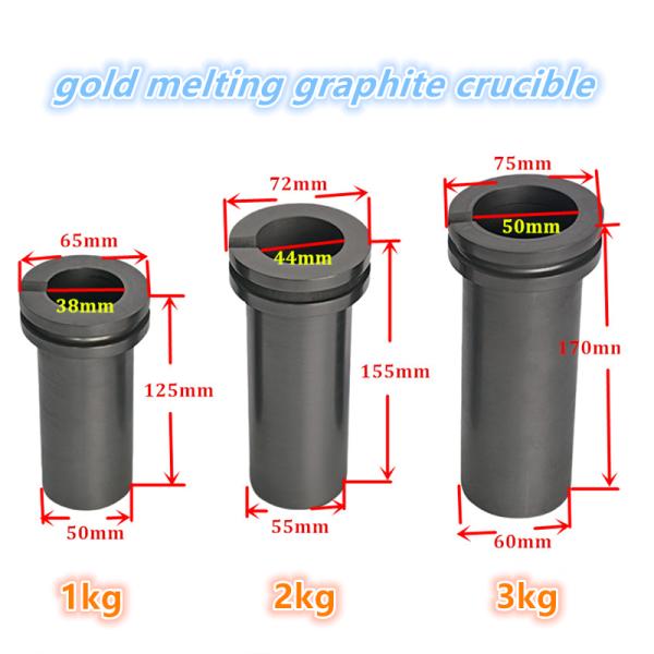Smelt Gold Silver Metal with High Thermal Conductivity Graphite Clay Crucible and Customizable Height