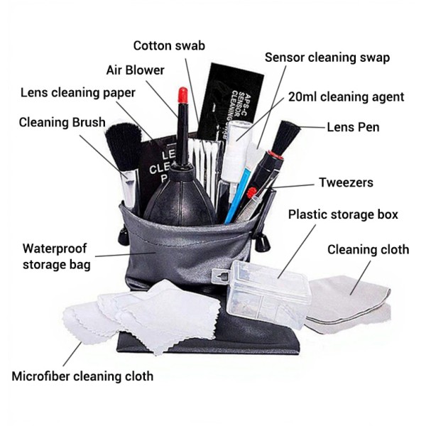 13 In 1 Camera Lens Cleaning Kit Portable DSLR Cleaning Set Reusable For Camera Maintenance