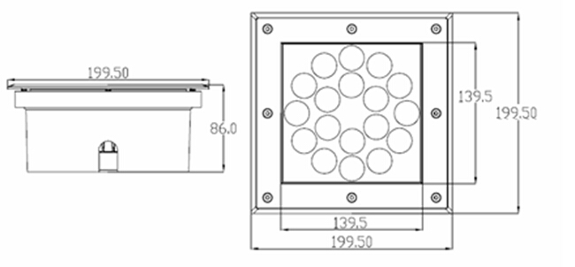 18w Открытый DMX СИД подземный свет 85-265VAC, светодиодные подземный свет