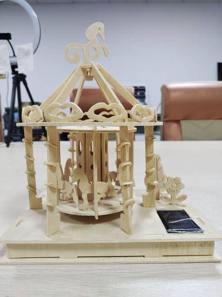 DIY Self Assembling Solar Educational Toys Wooden Playground Toys