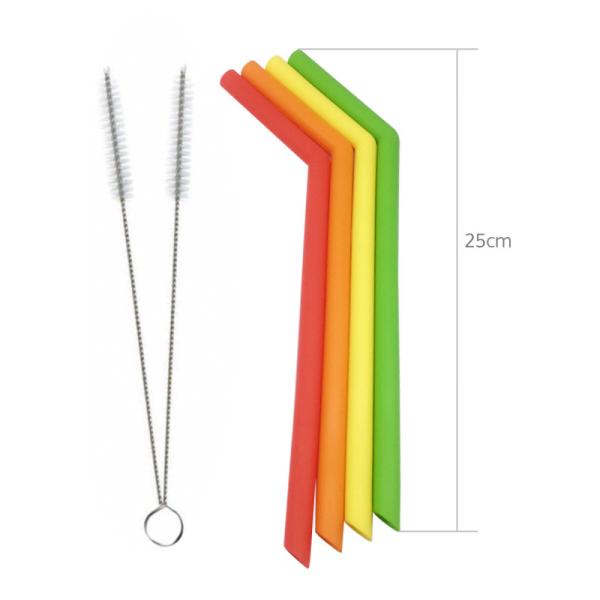 Diameter 0.85cm Silicone Reusable Drinking Straws Flexible And Resistant For Tumbler