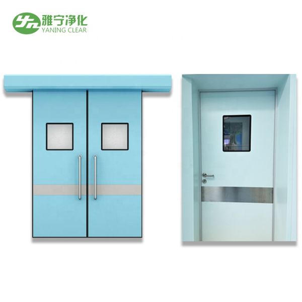 Stainless Steel or Glass Hospital Door with Manual or Automatic Operation and Fire Prevention for Operating Theater