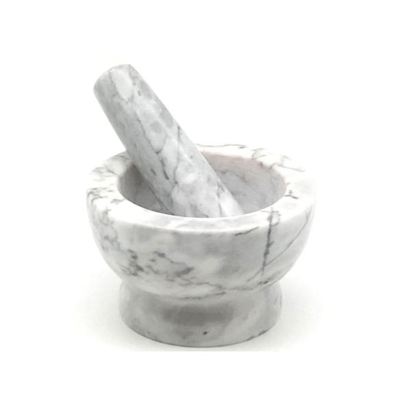 Pesto Powder Marble Stone Mortar And Pestle Herb Spice Grinder Bowl
