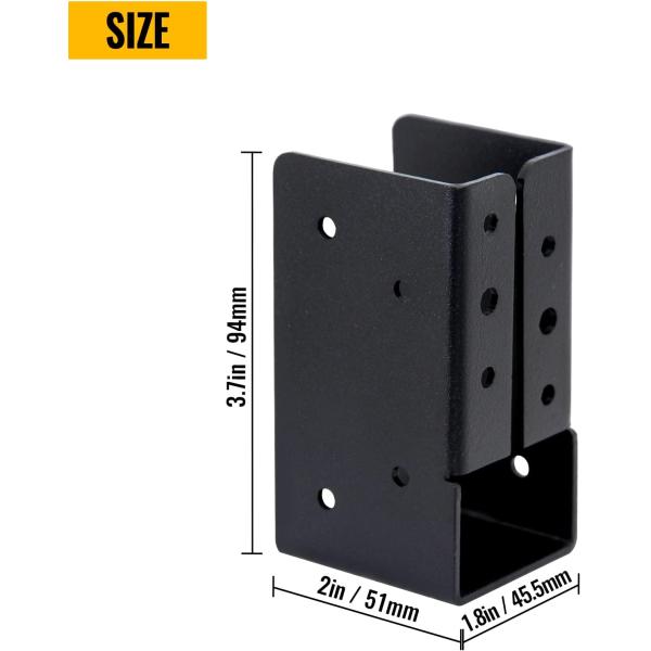 Steel Powder Coated Concealed Joist Hanger for Outdoor Deck Wood Railing and Fence