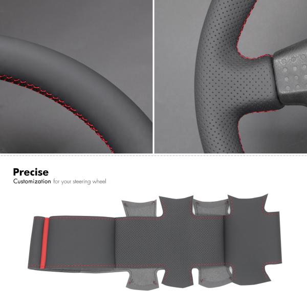 DIY Hand Sewing Mewant Steering Wheel Wrap for Nissan Skyline ECR33 R33 GTR 1995-1998