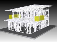Les Chambres de cadre en acier de lumière de bureau, ont préfabriqué Kit Home For South Africa