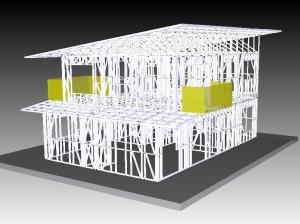 As casas de armação de aço da luz do escritório, pré-fabricaram Kit Home For