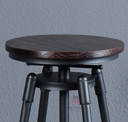 Места древесины/кожи барных стулов Ресцаурант металла стиля просторной квартиры регулируемые запирают стул