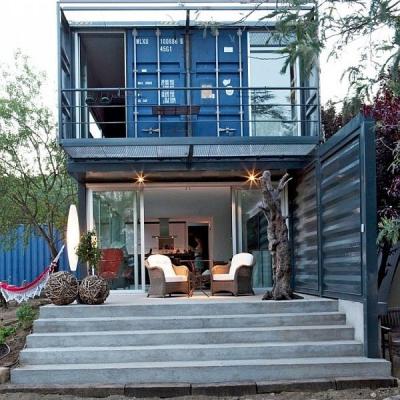Casa pré-fabricada modular dos metros quadrados do contentor de 40 pés com base de aço da solda
