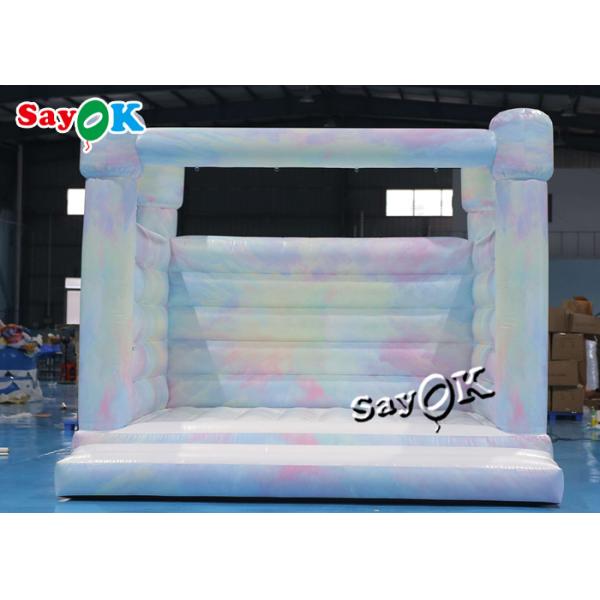 Белая луна свадебного банкета PVC отскакивает замок 4.3m 14ft раздувное с печатанием