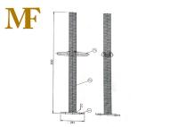 L'immersion chaude de la Corée a galvanisé la vis Jack Base d'échafaudage de 43mm
