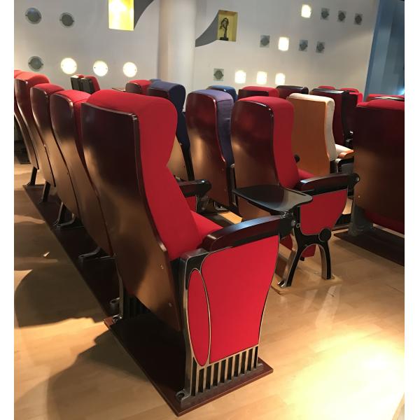 Antirust Feet Writing Pad Paint Wood Church Hall Chairs Floor Mounted