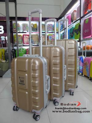 latest new type abs luggage sets with aluminum frame super light weight