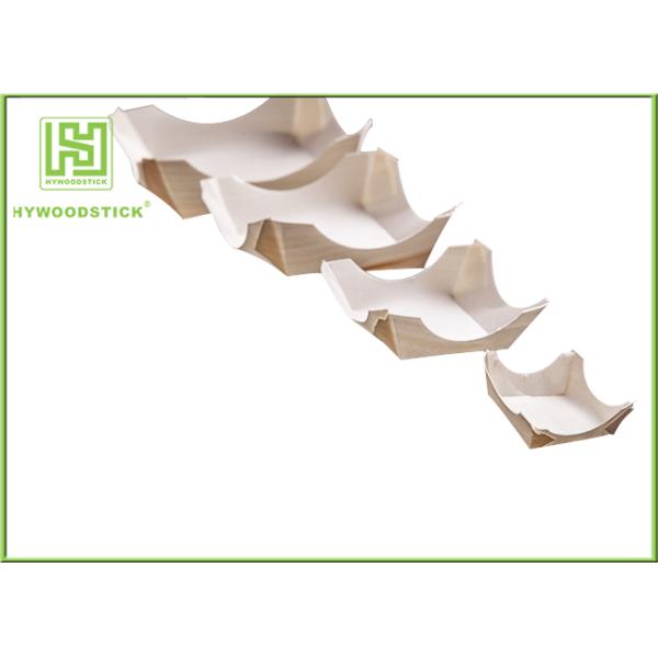 Disposable Wooden Pasta Serving Bowl , 12'' Big Wooden Sushi Bowl For Hotel