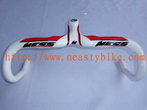 HB-NT13 White Color Painted Road Bicycle Handlebar! Stem Handlebar