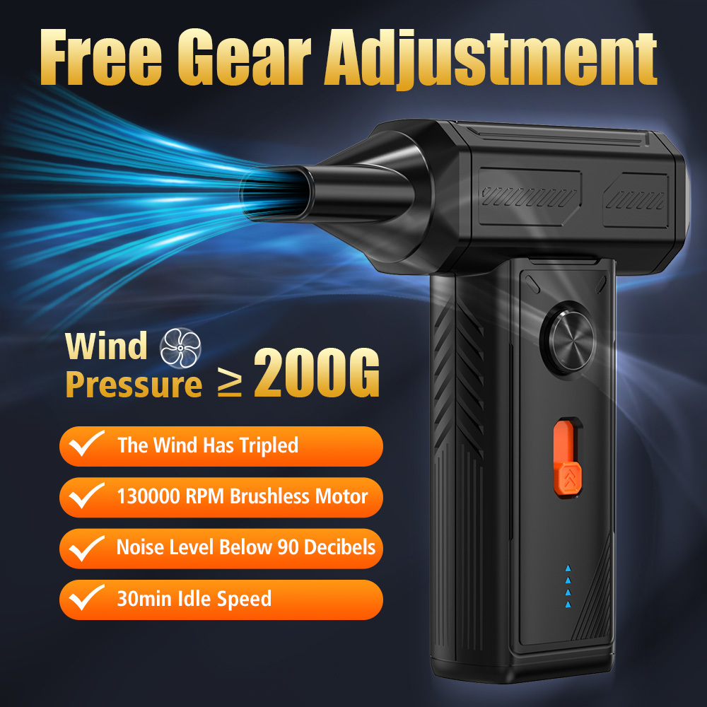 Portable Solar Car Violent Fan Air Duster with ABS Material Compact Design for Interior Drying