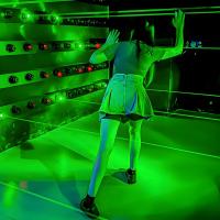 Jeu laser lumineux en intérieur Jeu laser labyrinthe mobile professionnel avec logiciel