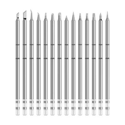 Stainless Steel / Copper Soldering Iron Tips T12 Series For FX-951 912 FM2027 2028 Solder Handle