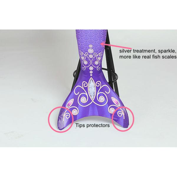 Children Birthday Party Princess Mermaid Tails With  Shiny Fish Scale Texture Design