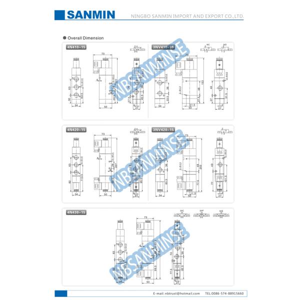 Escoja/la válvula electromagnética de la bobina del doble, serie neumática de la válvula de aire 4N400 4V400