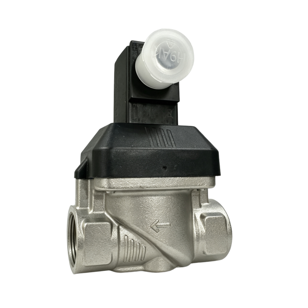 Burkert 5404 Stainless Steel High‑Temperature 2/2 NC Solenoid Valve G1 25mm Orifice PTFE Seal 20004409 20004410 00354392 20004413 Hot Fluid Steam Industrial On‑Off Solenoid Valve