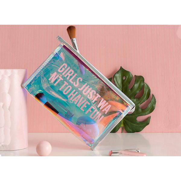 Portable laser TPU web celebrity ins style cosmetics storage bag simple transparent carry-on makeup bags