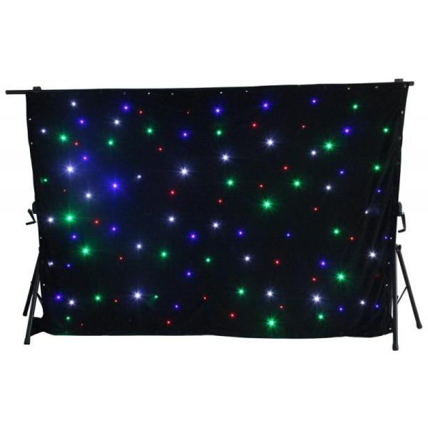 Whole Sell LED illuminated Star Curtain Lights for LED RGB 3in1 event Stage Backdrop Curtain full color church wedding h