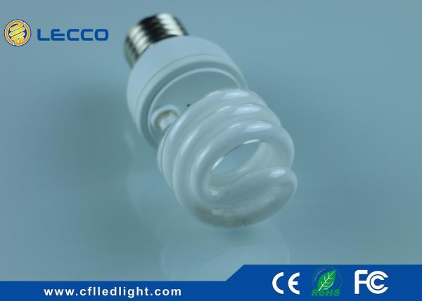 Half Spiral Compact Fluorescent Lamps CFL 11W , Cool White Compact Light Bulbs