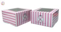 Pliable a adapté les boîtes aux besoins du client de papier colorées à petit gâteau faites de conseil en ivoire