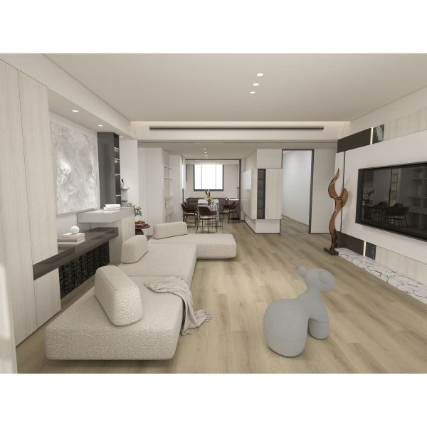 Light Grey Spc Tiles Flooring Mildew Proof Spc Tile Flooring Easy Cleaning