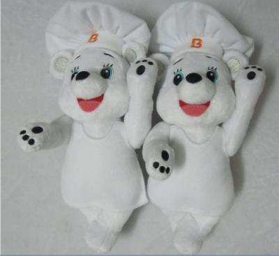 Bimbo White Chef Teddy Bear Stuffed Plush Toy Cute customized Bear Mascot