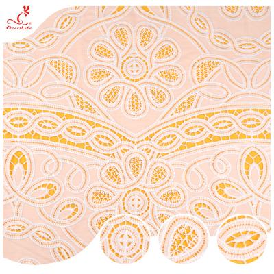 135cm Ribbon Lace Trim Milk Shreds White Embroidery Bridal Wedding Roll Guipure Lace Trimming