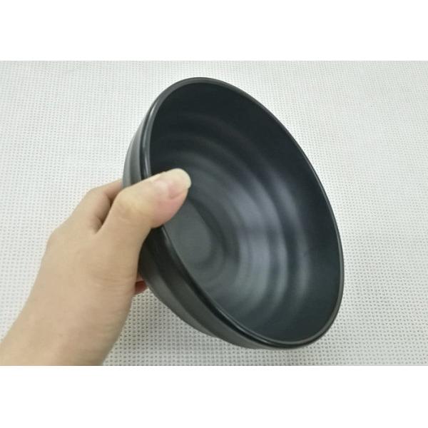 Diameter 16cm Weight 271g Black Color Noodels Bowl Imitation Porcelain Bowl