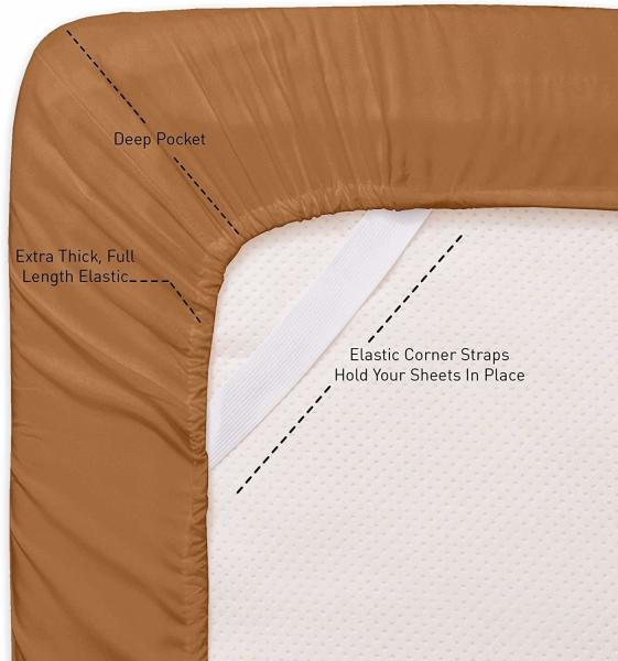 Set de lençóis de cama de microfibra para roupas de cama de cores sólidas no mercado do Canadá e do México