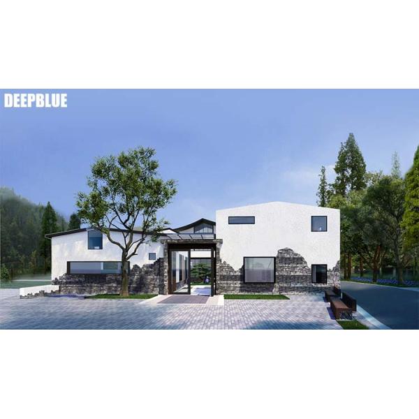 Centro estrutural de aço da aposentadoria da casa pré-fabricada/casa de aço do calibre da luz resistência do tufão